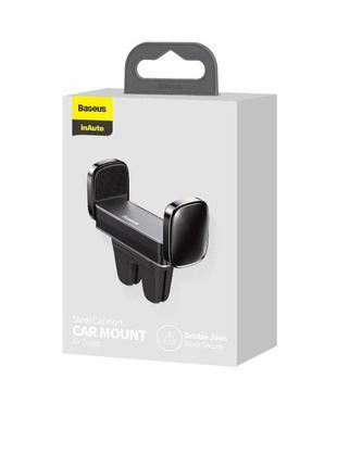 Тримач для мобільного baseus steel cannon air outlet car mount black1 фото