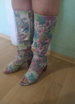 Сапожки летние женские 39р. натуральная кожа