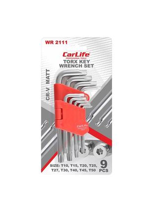 Набор ключей г-образных тор-х с отверстием carlife wr2111