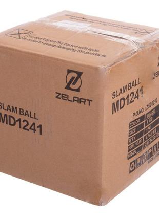 Мяч медицинский слэмбол для кроссфита zelart slam ball fi-2672-15 15кг черный9 фото