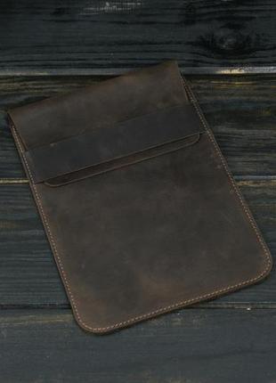 Кожаный чехол для ipad дизайн №25, натуральная винтажная кожа, цвет шоколад