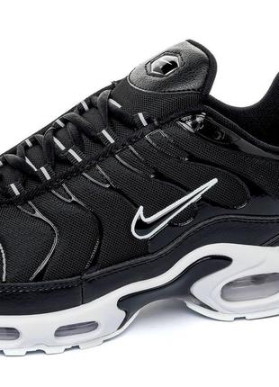 👟nike air max tn plus «black white»3 фото