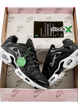 👟nike air max tn plus «black white»9 фото