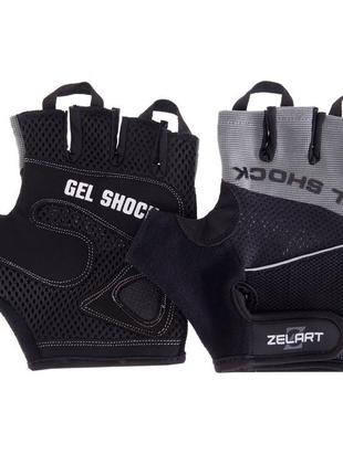 Перчатки для фитнеса и тренировок zelart sb-161576 s-xxl черный-серый6 фото