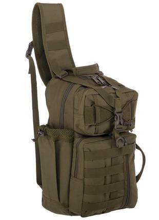 Рюкзак тактичний (сумка-слінг) з однією лямкою silver knight yqs-005 (нейлон розмір 43х24х11см кольору в2 фото
