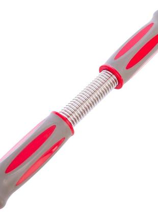 Еспандер силовий прут pro-supra power exerciser 510-b 35,5 см сірий-червоний