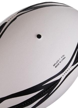 М'яч для регбі гумовий legend r-3299 no3 білий-чорний5 фото