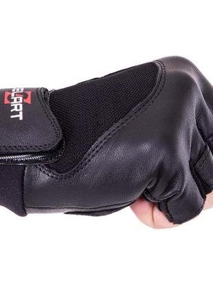 Перчатки спортивные кожаные zelart sb-161556 s-xxl черный5 фото