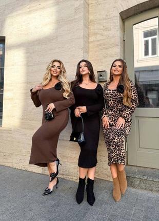 ❤️‍🔥❤️‍🔥❤️‍🔥❤️‍🔥🐆🐆 сукня рубчик леопард тренд сезону