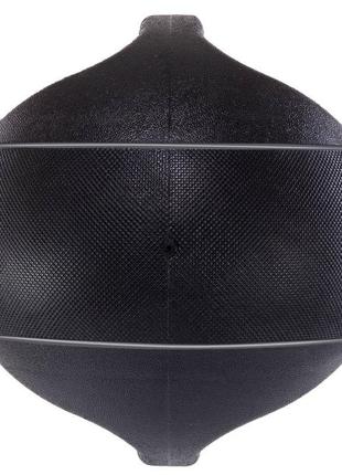 М'яч медичний медбол із двома ручками zelart ta-7827-9 вага-9 кг d-27,5 см чорний-сірий4 фото