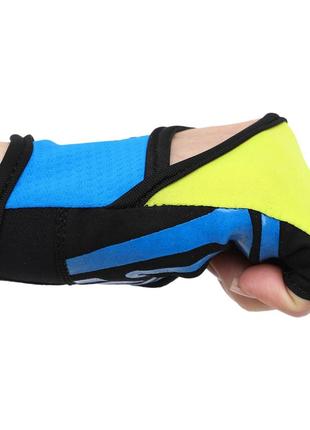 Перчатки для фитнеса и тренировок tapout sb168515 xs-m черный-синий-желтый2 фото
