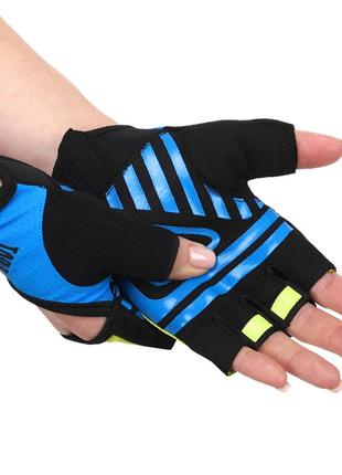 Перчатки для фитнеса и тренировок tapout sb168515 xs-m черный-синий-желтый3 фото
