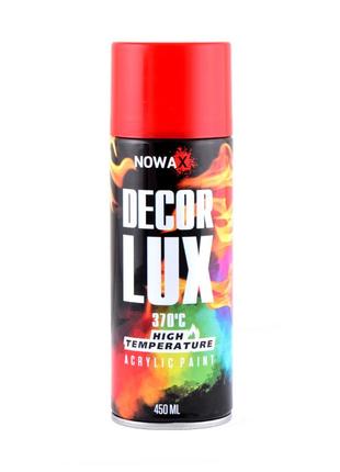 Фарба високотемпературна nowax decorlux 370°, 450 мл, червоний, (flame red/ral3000)