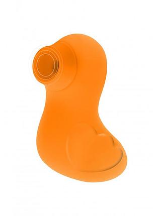 Вакуумний стимулятор клітора у вигляді качки toy joy, жовтий