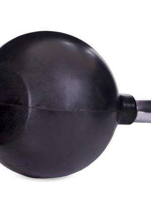 Гиря гумова з хромованою ручкою zelart ta-5162-24 вага 24 кг чорний4 фото