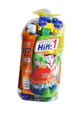 Конструктор "ник-1", 87 дет пластик різнобарв'я