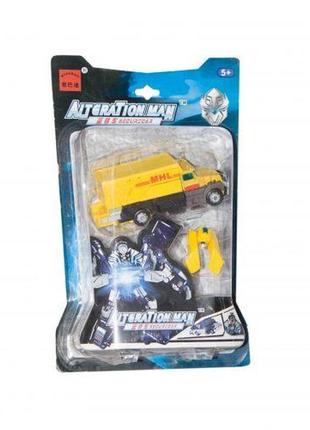 Трансформер-вантажівка пластик жовтий