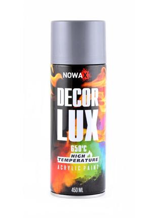 Фарба високотемпературна nowax decorlux 370°, 450 мл, сірий, (silver grey/ral9022)