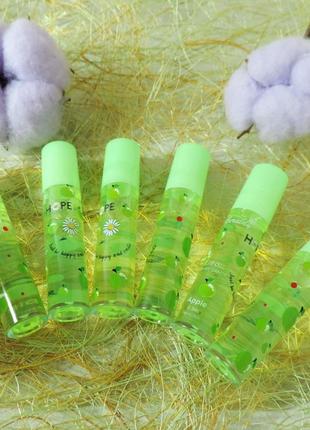 Масляные блески для губ с фруктовым ароматом яблока geraldy lip oil kisssing gloss
