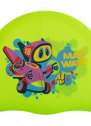 Шапочка для плавания детская madwave junior mad bot m057915 цвета в ассортименте