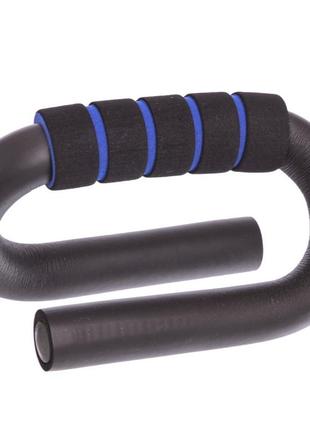 Упори для віджимань zelart fi-3970 push-up bar 11x21см сірий2 фото