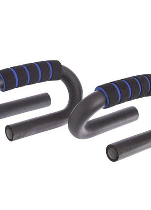 Упори для віджимань zelart fi-3970 push-up bar 11x21см сірий