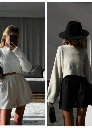 Базовые женские шорты из костюмной ткани