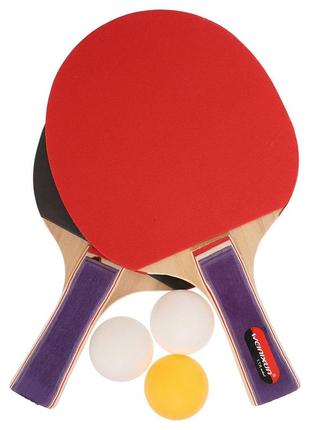 Набор для настольного тенниса weinixun mt-256 2 ракетки 3 мяча3 фото