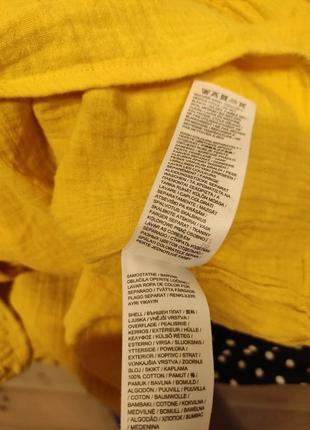 Муслінова жовта  блузка3 фото