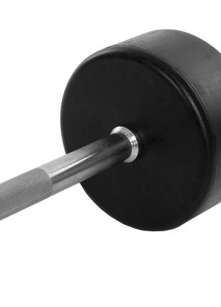 Штанга фіксована пряма прогумована zelart rubber coated barbell ta-2685-40 довжина-95 см 40 кг4 фото