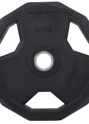 Диски (диски) поліуретанові sc-3858-20 51 мм 20 кг чорний2 фото