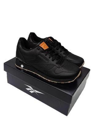 Кроссовки ribetes reebok classic черные (термо)