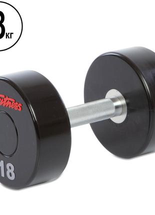 Гантель цельная профессиональная life fitness sc-80081-18 1шт 18кг