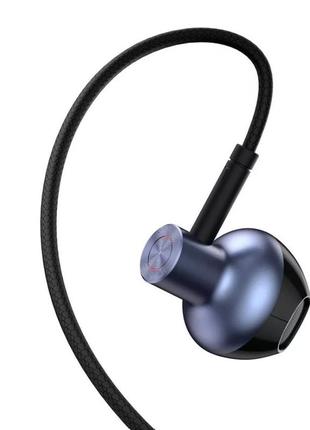 Наушники baseus encok 3.5 mm wired earphone h19 (black)3 фото