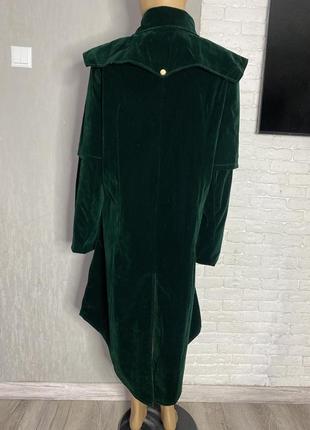 Шикарный велюровый винтажный жакет кафтан сюртук фрак готический стиль готика стэмпанк2 фото