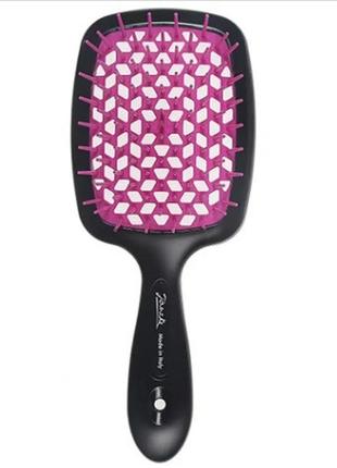 Janeke superbrush-small black/fuchsia. расческа арт. 71sp234 fux