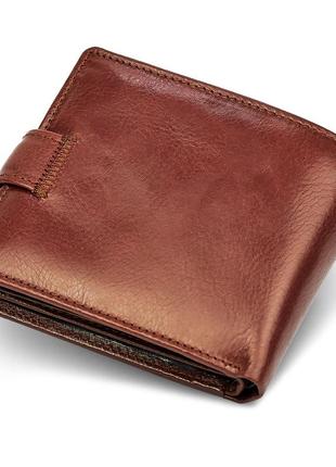 Чоловічий портмоне з натуральної шкіри st leather b141 коричневий3 фото