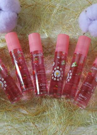 Масляные блески для губ с фруктовым ароматом вишни geraldy lip oil kisssing gloss
