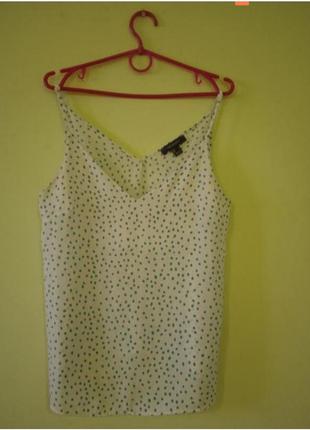 Женская майка топ в горох на брительках