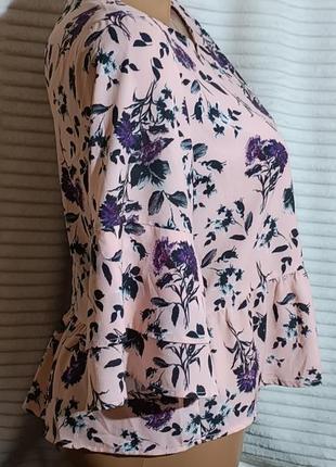 Блуза укороченная летняя с цветочным принтом, кофточка женская, блуза кроп топ2 фото