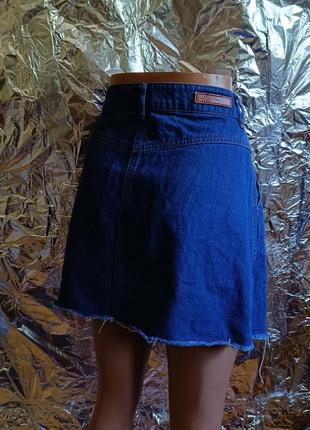 🧸 розпродаж! джинсова синя міні спідниця zara 🧸3 фото