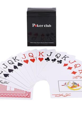 Карты игральные покерные zelart ig-6010 poker club 54 карты