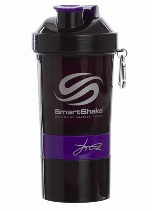 Шейкер 3-х камерный smart shaker sign jay cutler 6020027 600мл черный-фиолетовый