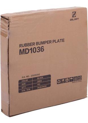 Диски (диски) бамперні для кросфіту zelart bumper plates ta-2676-20 51 мм 20 кг чорний8 фото