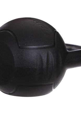 Гиря гумова з хромованою ручкою zelart ta-2681-20 вага 20 кг чорний4 фото