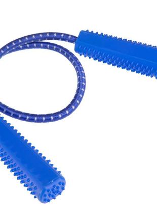 Эспандер трубчатый для фитнеса с массажными ручкам zelart fi-3949 68см синий
