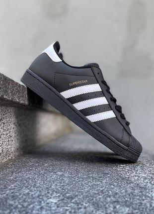 Adidas superstar "black". мужские кроссовки адидас супер стар