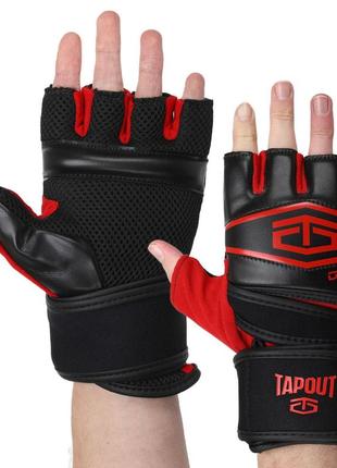 Рукавички для змішаних єдиноборств mma tapout sb168520 s-xl чорний-червоний