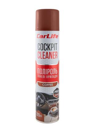 Полироль для панели приборов carlife cockpit cleaner кофе, 320мл