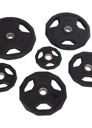 Диски (диски) поліуретанові sc-3858-25 51 мм 25 кг чорний5 фото